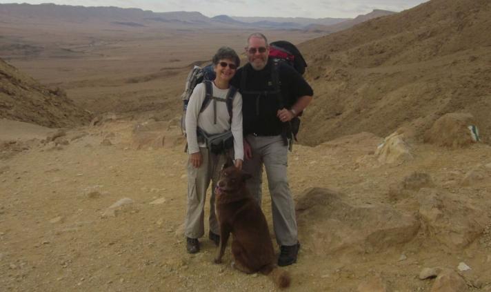 Diana, Don and Taffy almost down in the Ramon Crater
