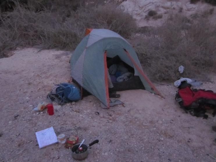 Camp on the edge of Ein Shaviv