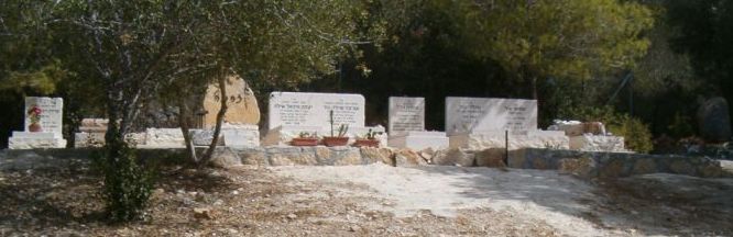 Cemetery with water before Ein Hod