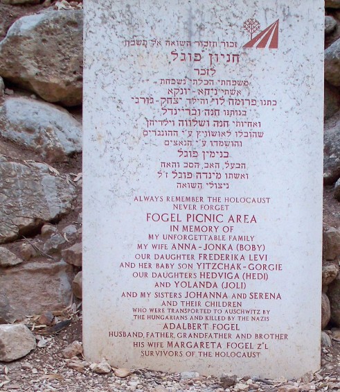 Memorial for the Fogel Family in Martyr's Forest