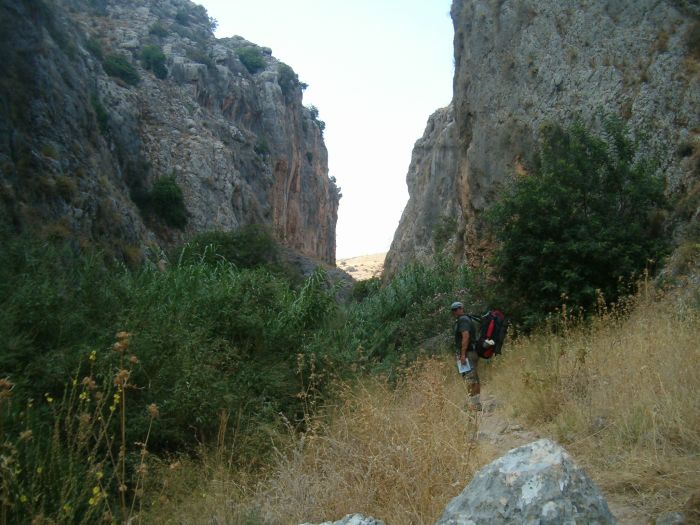 Don on Trail in Wadi Amud