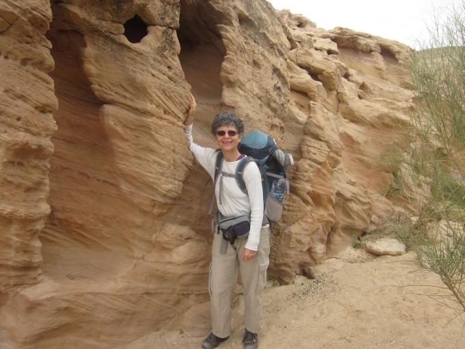 Diana in one of the Wadi's in the Ramon Crater
