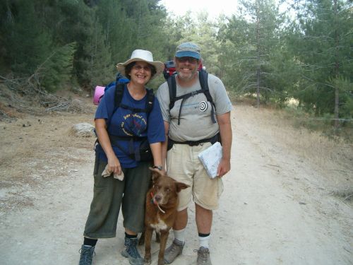 The three of us towards the Bar Am Nature Reserve