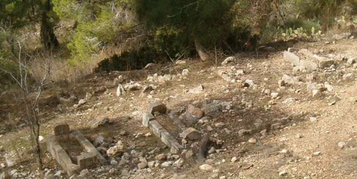 Graves below tomb of sheik.