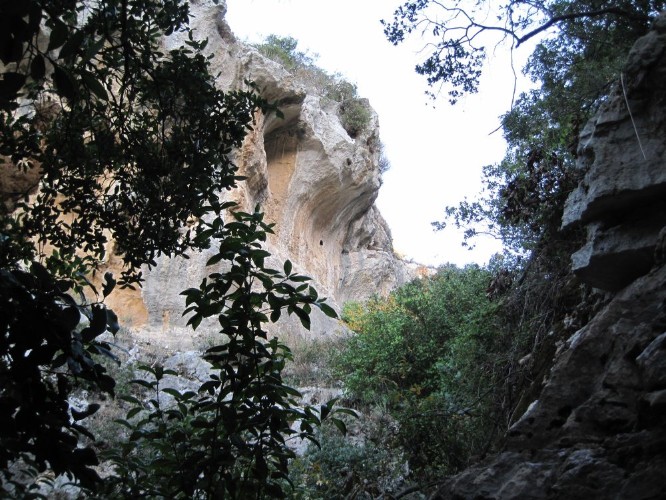 Looking up to little switzerland from Wadi Kelach