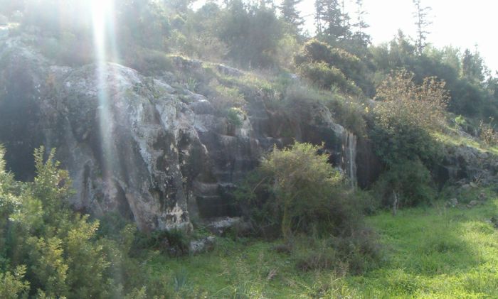 Quarry off trail behind Zihron Yaakov.