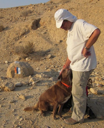 A man and his dog!  Don and Taffy near the end of the hike