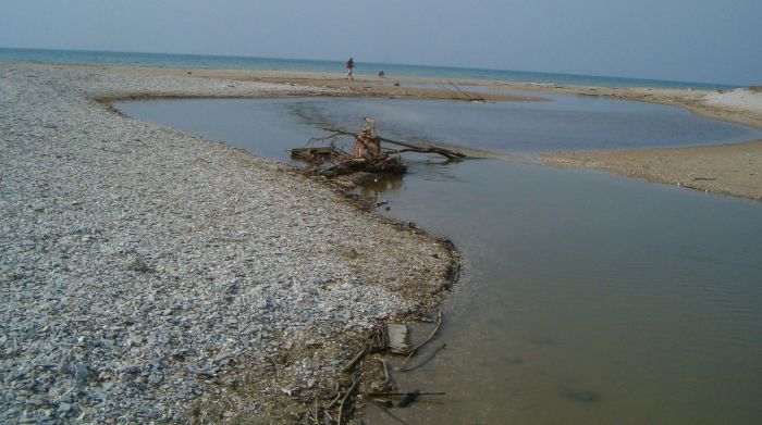 Alexander River meets the Mediterranean Sea