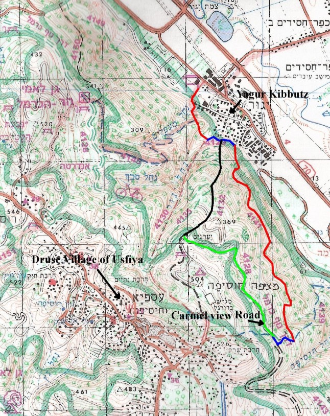 1/50,000 map of hike