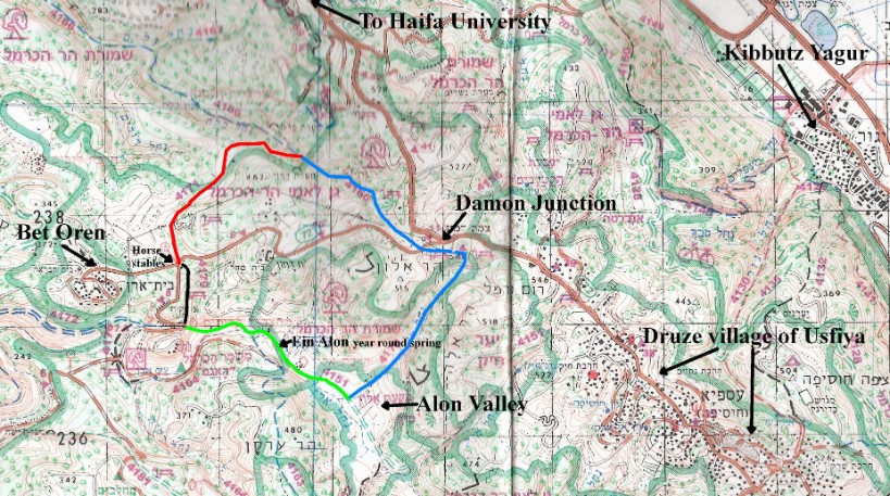 detailed map of the hike