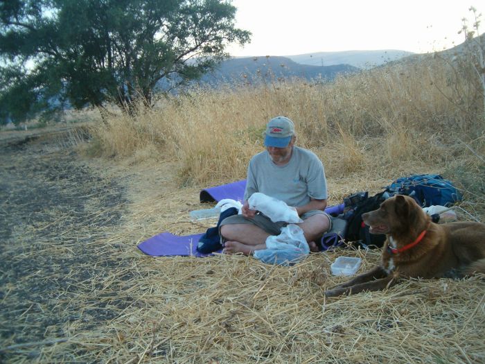 Don and Taffy at the 1st nights camp site