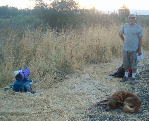 Don and Taffy after we've cleaned up the area around our camp