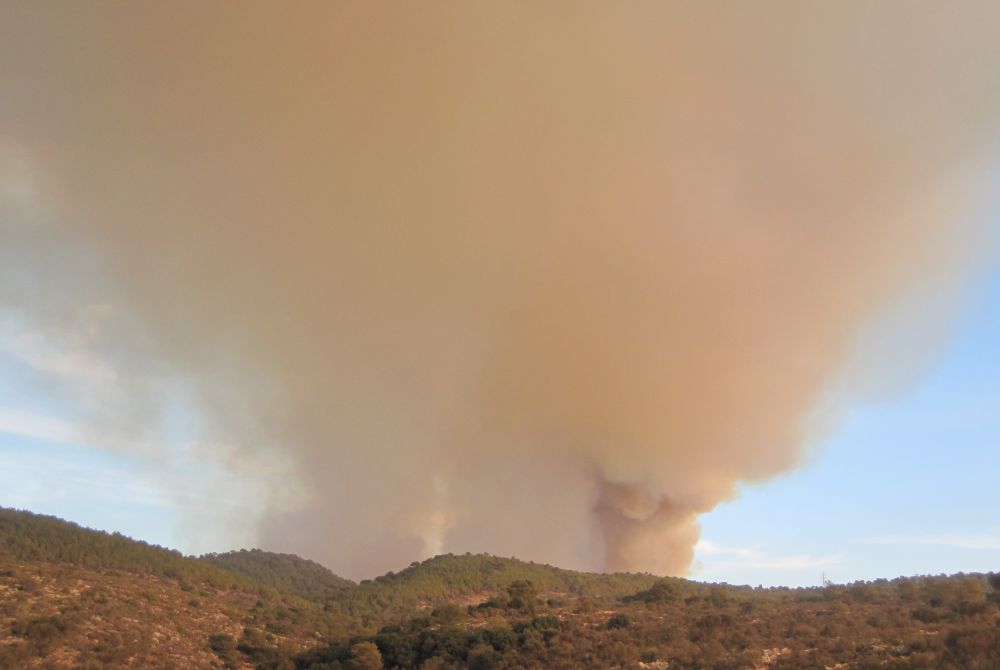 Picture of the Carmel wildfire started while I was on this hike